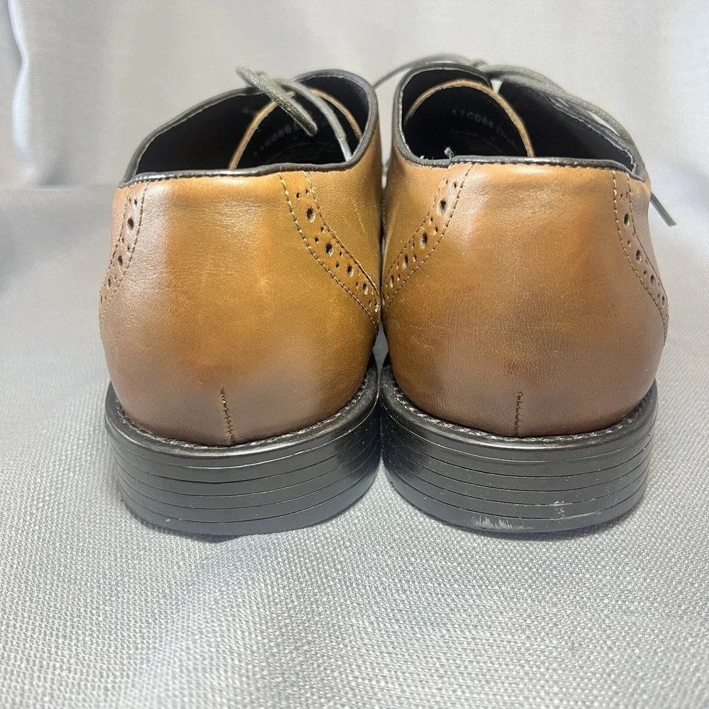 Aston Grey Collection Size 11.5 Men's Leather Oxford Lace Up Dress shoes - Brown